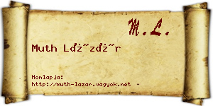 Muth Lázár névjegykártya